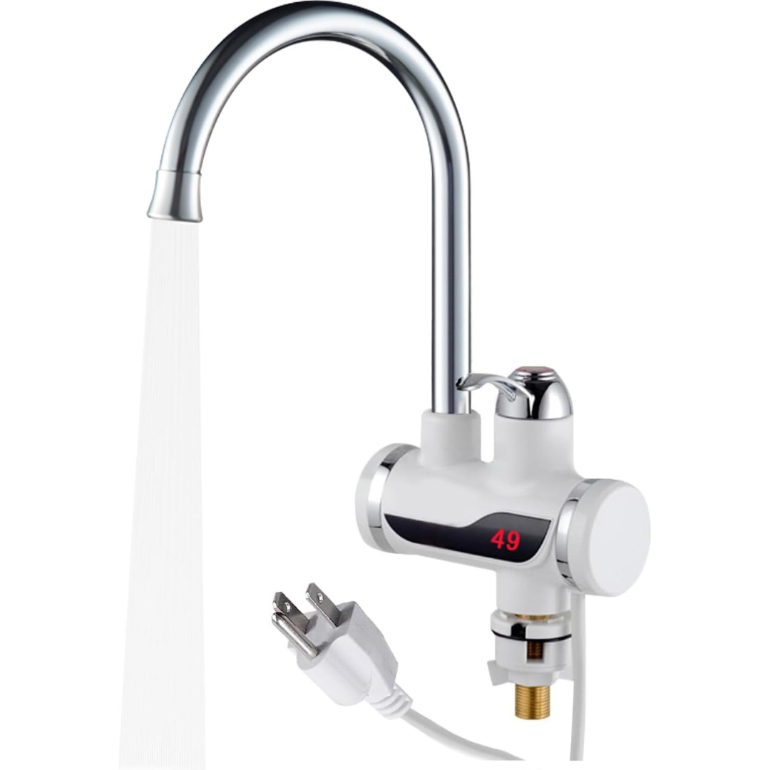 Grifo Eléctrico de Calentamiento Instantáneo con Pantalla Digital LED | Hot Water