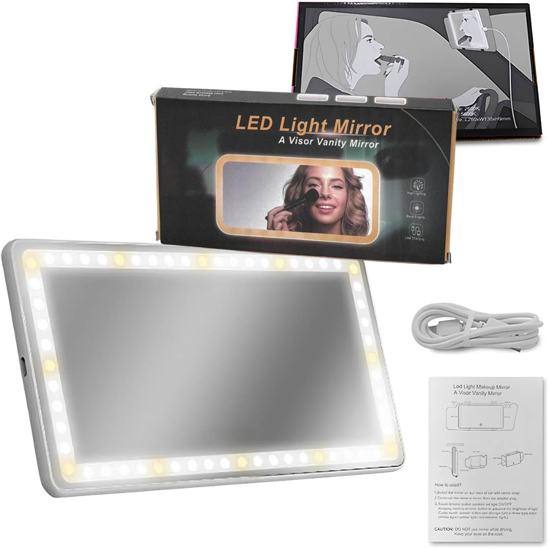 Espejo con Iluminación LED para Vehículos | VanityCrystal