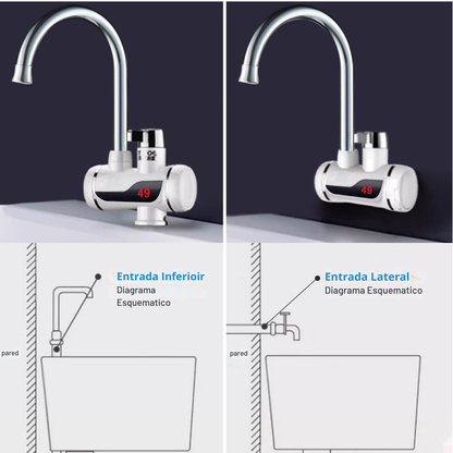 Grifo Eléctrico de Calentamiento Instantáneo con Pantalla Digital LED | Hot Water
