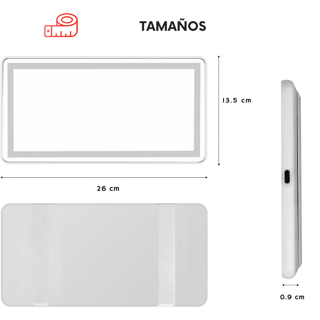 Espejo con Iluminación LED para Vehículos | VanityCrystal
