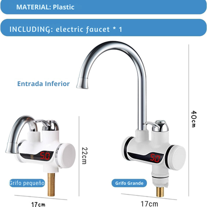 Grifo Eléctrico de Calentamiento Instantáneo con Pantalla Digital LED | Hot Water