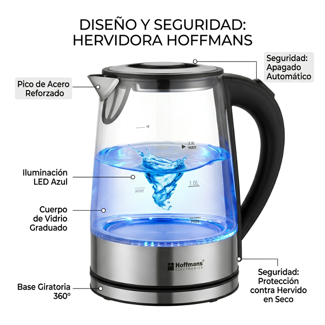 Hervidora de Agua LED Premium 2.2L | Hoffmans